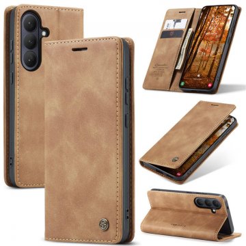 CaseMe Samsung Galaxy S26 Plus Wallet Magnetic Suede Leather Case Brown