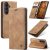 CaseMe Samsung Galaxy S26 Wallet Magnetic Suede Leather Case Brown