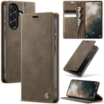 CaseMe Samsung Galaxy A57 Magnetic Wallet Case with RFID Blocking Coffee