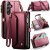 CaseMe Samsung Galaxy S25 Plus Wallet RFID Blocking Crossbody Case Support Wireless Charging Red