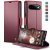 CaseMe Google Pixel 11/Pixel 11 Pro RFID Wallet Case with Magnetic Buckle & Wireless Charging Red