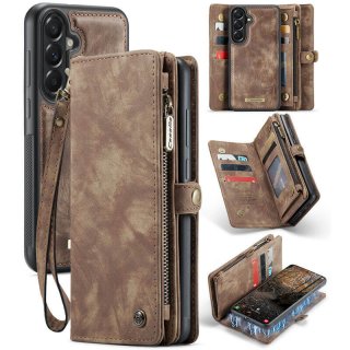 CaseMe Samsung Galaxy A57 2-in-1 Magnetic Wallet Case with Wrist Strap Coffee