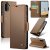 CaseMe Samsung Galaxy A56 5G Wallet RFID Blocking Magnetic Buckle Case Brown