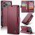CaseMe iPhone 17 Pro Wallet RFID Blocking Magnetic Buckle Case Red
