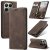 CaseMe Xiaomi 15T Wallet Magnetic Suede Leather Case Coffee