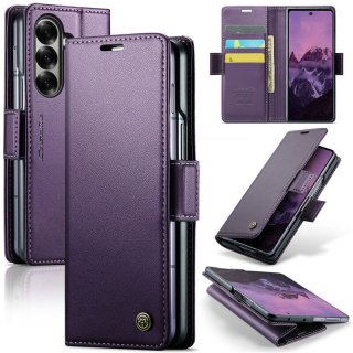 CaseMe Samsung Galaxy Z Fold7 Wallet RFID Blocking Magnetic Buckle Case Purple