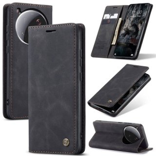 CaseMe Xiaomi 15 Ultra Wallet Magnetic Suede Leather Case Black