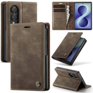 CaseMe Samsung Galaxy Z Fold8 Magnetic Wallet Case with RFID Blocking Coffee