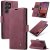 CaseMe Samsung Galaxy S25 Ultra Wallet Magnetic Suede Leather Case Red