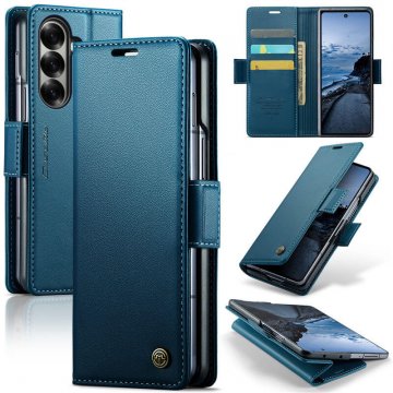 CaseMe Samsung Galaxy Z Fold7 Wallet RFID Blocking Magnetic Buckle Case Blue