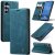 CaseMe Samsung Galaxy S25 Wallet Magnetic Suede Leather Case Blue