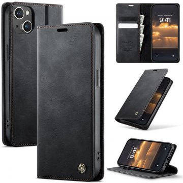 CaseMe iPhone 14 Plus Magnetic Wallet Case with RFID Blocking Black