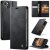 CaseMe iPhone 14 Plus Magnetic Wallet Case with RFID Blocking Black