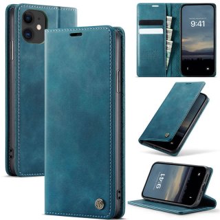 CaseMe iPhone 11 Magnetic Wallet Case with RFID Blocking Blue