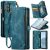 CaseMe Samsung Galaxy Z Fold6 Wallet Case with Wrist Strap Blue