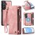 CaseMe Samsung Galaxy S26 2-in-1 Magnetic RFID Wallet Case with Wireless Charging & Wrist Strap Pink