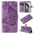 For iPhone 16 Pro Max Butterfly Embossed Wallet Magnetic Case Purple