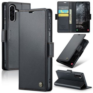 CaseMe Samsung Galaxy A26 5G Wallet RFID Blocking Magnetic Buckle Case Black