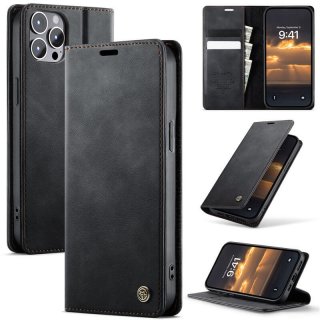 CaseMe iPhone 12 Pro Max Magnetic Wallet Case with RFID Blocking Black