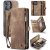 CaseMe iPhone 16 Plus Wallet Case with Wrist Strap Coffee