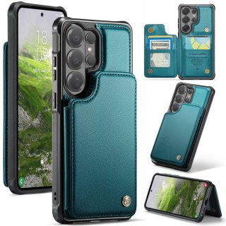 CaseMe Samsung Galaxy S26 Ultra RFID Blocking Card Holder Case with Kickstand Green
