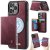 CaseMe iPhone 13 Pro 2-in-1 Detachable Magnetic Wallet Case with RFID Blocking, Card Holder & MagSafe Compatible - Red