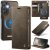 CaseMe Samsung Galaxy S23 FE 2-in-1 Magnetic Wallet Case – Wireless Charging & RFID Blocking Coffee