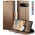 CaseMe Google Pixel 11/Pixel 11 Pro RFID Wallet Case with Magnetic Buckle & Wireless Charging Brown