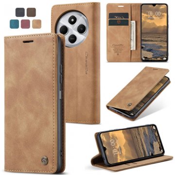 CaseMe Xiaomi 14C Wallet Magnetic Suede Leather Case Brown