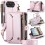 CaseMe iPhone Duo Crossbody Wallet Case with 6 Card Slots, RFID Blocking & Wireless Charging Pink