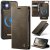 CaseMe iPhone 11 2-in-1 Magnetic Wallet Case – Wireless Charging & RFID Blocking Coffee