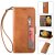 Samsung Galaxy S21/S21 Plus/S21 Ultra Zipper Pocket Wallet Magnetic Case Brown