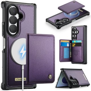 CaseMe Samsung Galaxy Z Fold8 Ultra Detachable Magnetic Wallet Case with RFID Blocking & Wireless Charging Purple