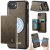 CaseMe iPhone 17e 2-in-1 Detachable Magnetic Wallet Case with RFID Blocking, Card Holder & MagSafe Compatible - Coffee
