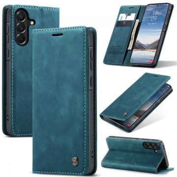 CaseMe Samsung Galaxy A37 Wallet Magnetic Suede Leather Case Blue
