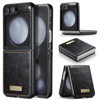 CaseMe Samsung Galaxy Z Flip5 Retro PU Leather Case Coffee