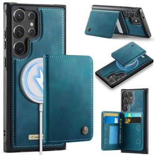 CaseMe Samsung Galaxy S24 Ultra Detachable Magnetic Wallet Case with RFID Blocking & Wireless Charging - Blue
