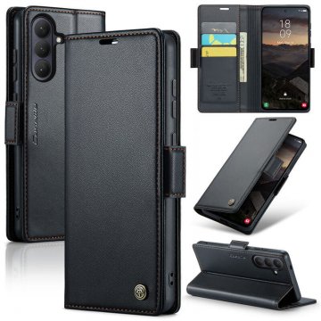 CaseMe Samsung Galaxy S26 Plus Wallet RFID Blocking Magnetic Buckle Case Black