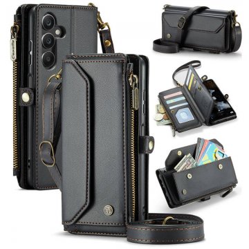 CaseMe Samsung Galaxy A16 5G Wallet RFID Blocking Crossbody Phone Case Black