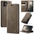 CaseMe iPhone 11 Magnetic Wallet Case with RFID Blocking Coffee