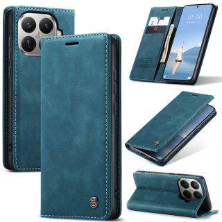 CaseMe Xiaomi 15T Pro Wallet Magnetic Suede Leather Case Blue