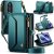 CaseMe Samsung Galaxy Z Fold8 RFID Wallet Case with Crossbody Strap, Zipper Pocket & Wireless Charging Green