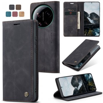 CaseMe Xiaomi 17 Ultra Wallet Magnetic Suede Leather Case Black