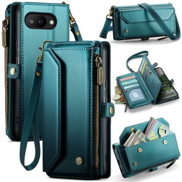 CaseMe Google Pixel 9A Wallet RFID Blocking Crossbody Case Support Wireless Charging Green