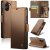 CaseMe Xiaomi Poco X7 Pro Wallet RFID Blocking Kickstand Magnetic Buckle Case Brown