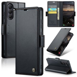 CaseMe Samsung Galaxy S26 Plus Wallet RFID Blocking Magnetic Buckle Case Black