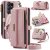 CaseMe Samsung Galaxy S26 Ultra Crossbody Wallet Case with RFID Blocking & Wireless Charging Pink