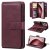 For iPhone 16 Pro Wallet 10 Card Slots Kickstand Leather Case Red