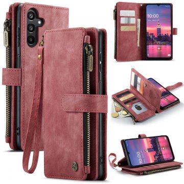 CaseMe Samsung Galaxy A16 5G Wallet kickstand Case with Wrist Strap Red