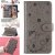 iPhone XR Embossed Cat Bee Wallet Magnetic Stand Case Gray